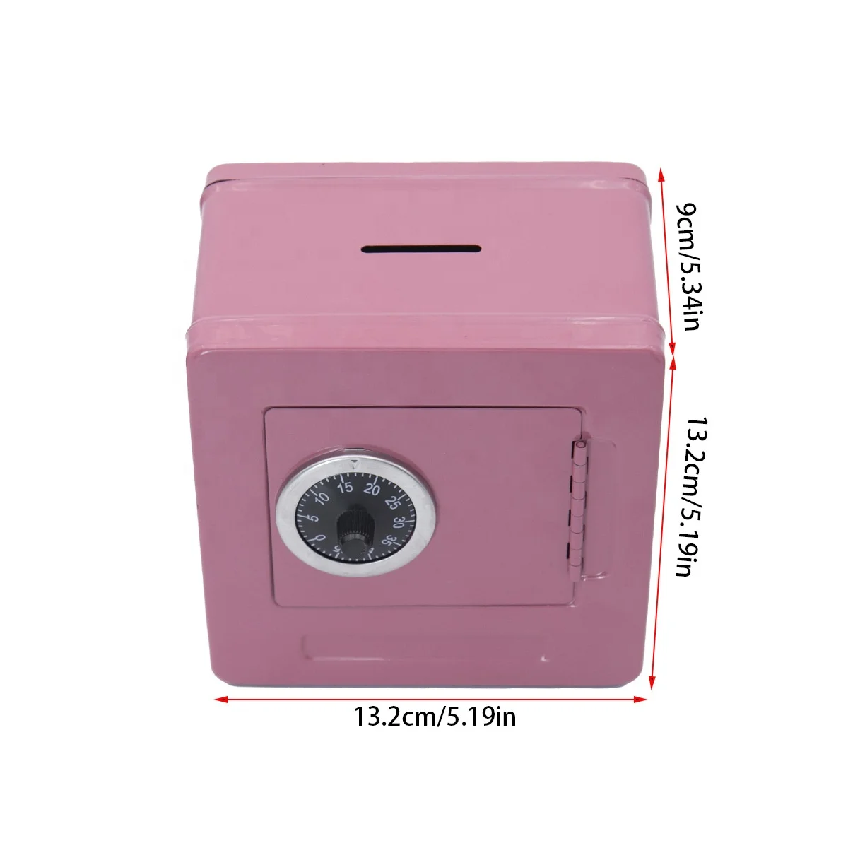 13.5*13.5*9.5cm Metal CashBox with Combination Lock Safe Money Tray Security Creative Piggy Bank Password Change Box Storage
