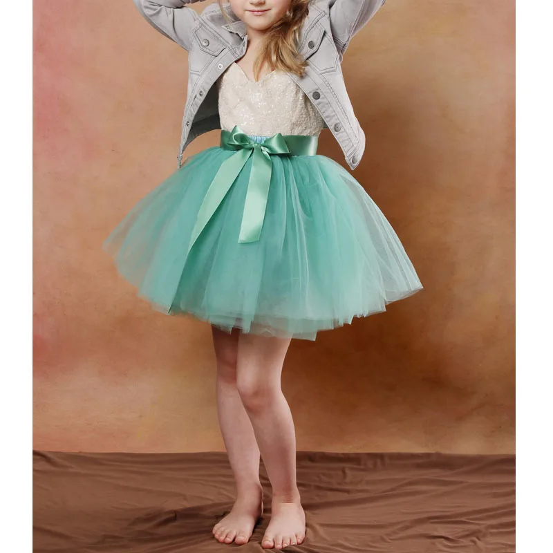 Girls 7 layers Tutu Skirt Kids Cute Mesh Tulle Skirts