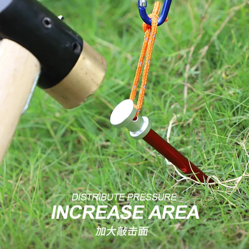 Heavy Duty Metal Tent Pegs Stakes Aluminium Hard Ground Pegs Lightweight Rock Camping Pegs Iron Tent Accessories