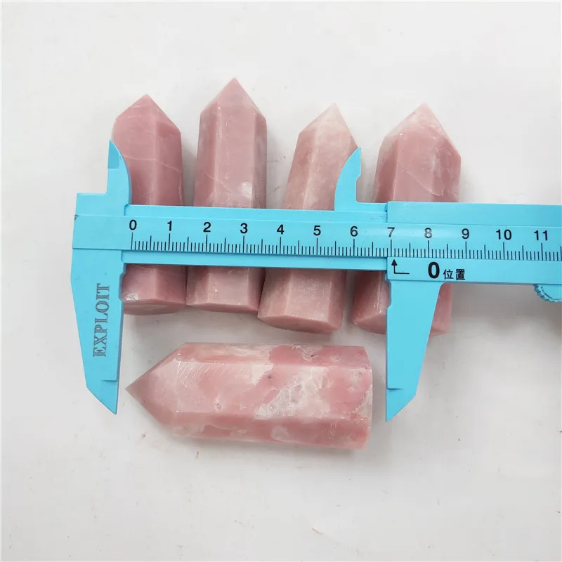 
Customize Wholesale Gemstone Tower Natural High Quality Pink Opal Quartz Crystal Point Obelisk Tower 