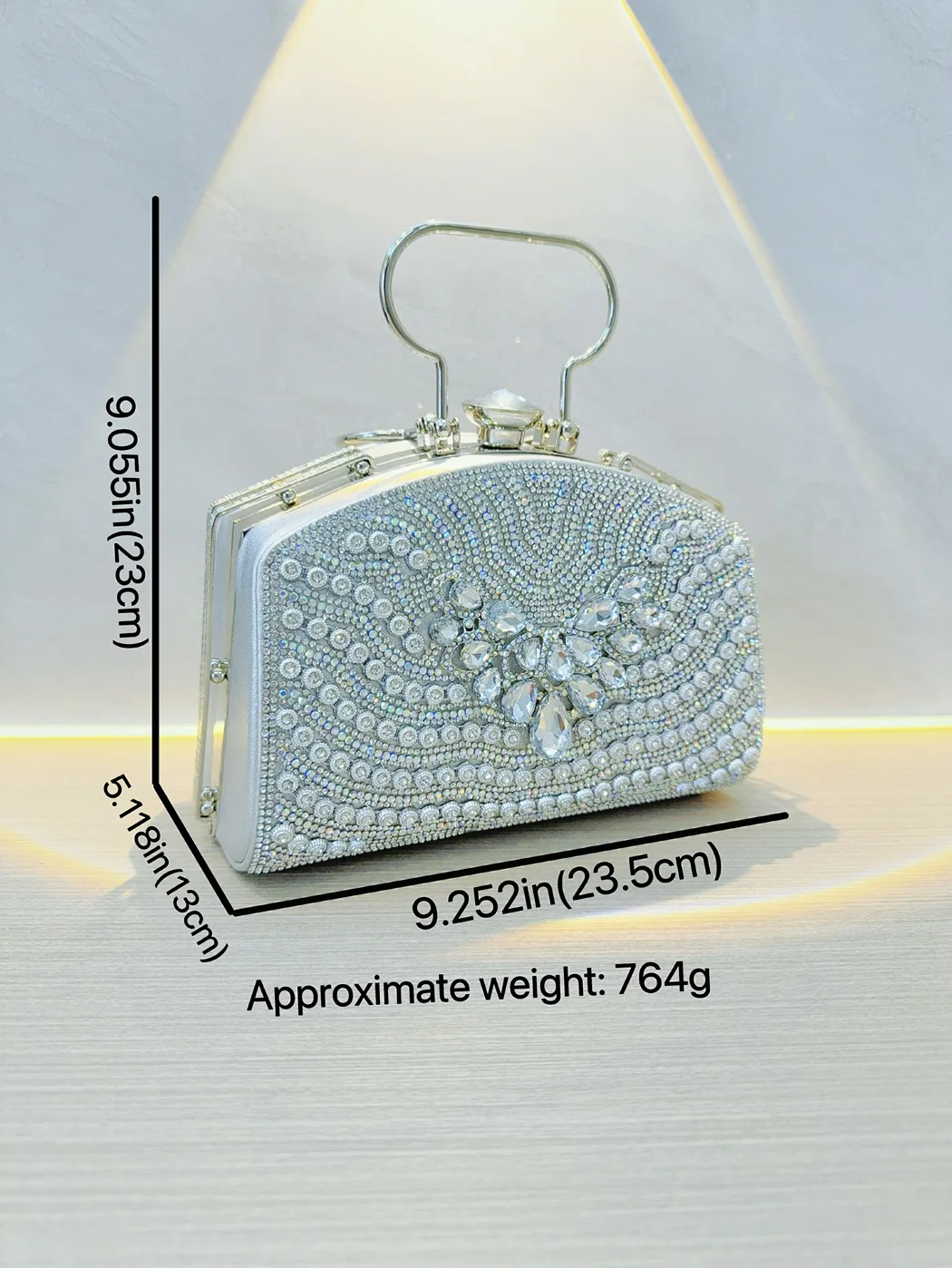 Wholesale Handmade Rhinestone Purse Woman Handbag Clutch Bags Retro Evening Bag for Ladies
