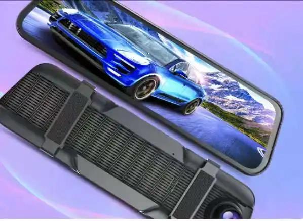 Full-screen streaming media of two-way reversing images before and after vehicle night vision of Newman car mirror camera