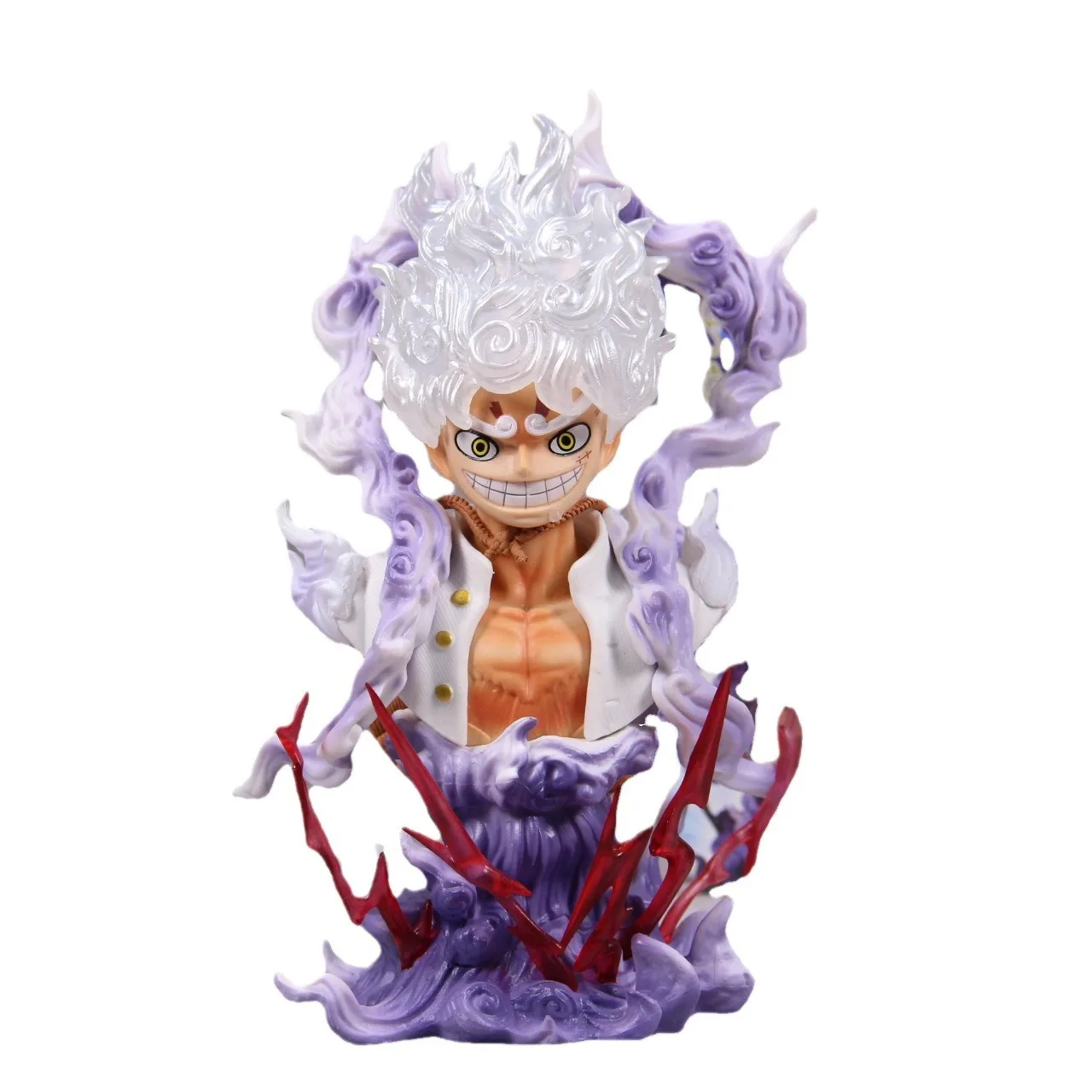 Mini Luffy Gear 5 Pvc Anime Figure Sun God Nika Statue Model Doll Collection Toy Gift Kids