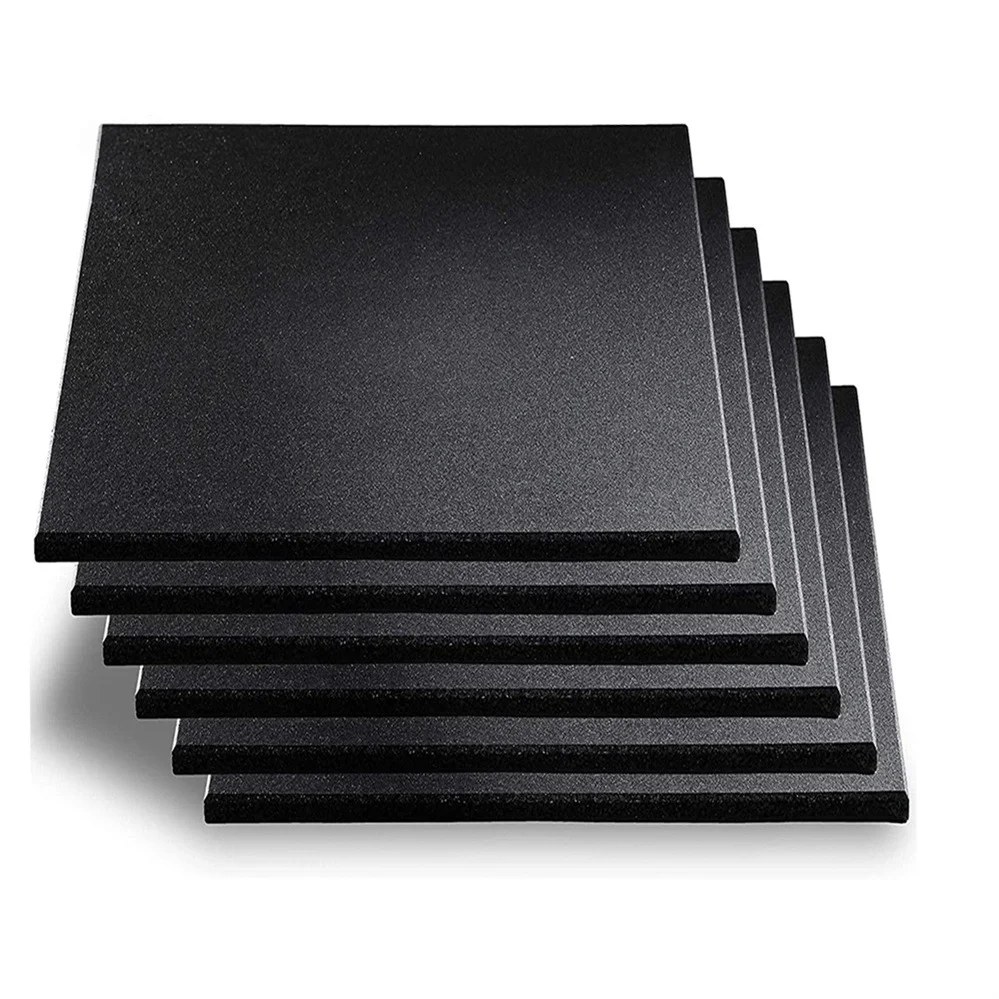 15mm Black Rubber Gym Flooring Tiles 1m x 1m