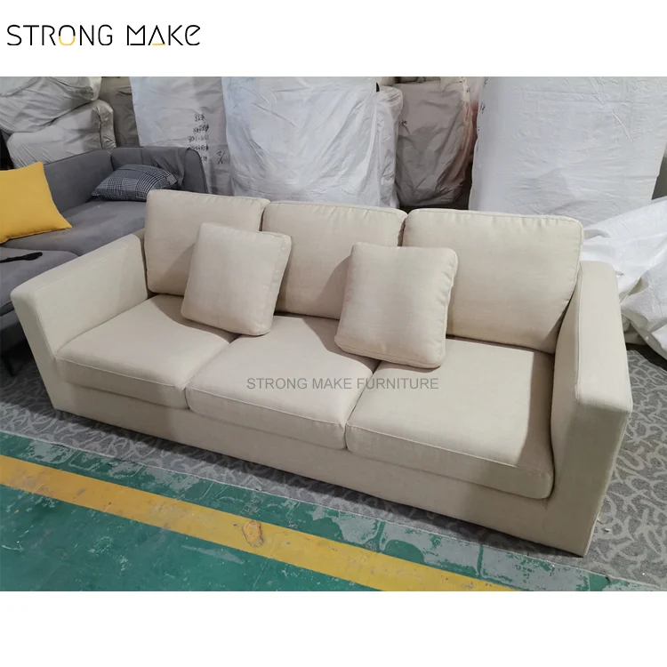 New Arrival Ivory Fabric Sofa Furniture Meuble Pour Canape Salon Modern Recliner Couches Luxury Living Room Sofa With Ottoman