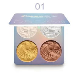 Light Weight Makeup Cheekbones 4 Colors Highlighter Powder Palette Bronzer Palette