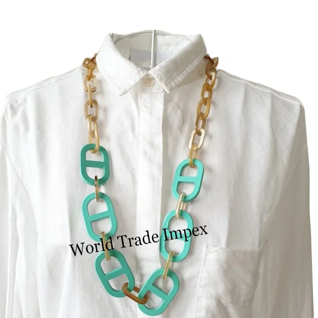
New fashion buffalo horn chain necklace for women 