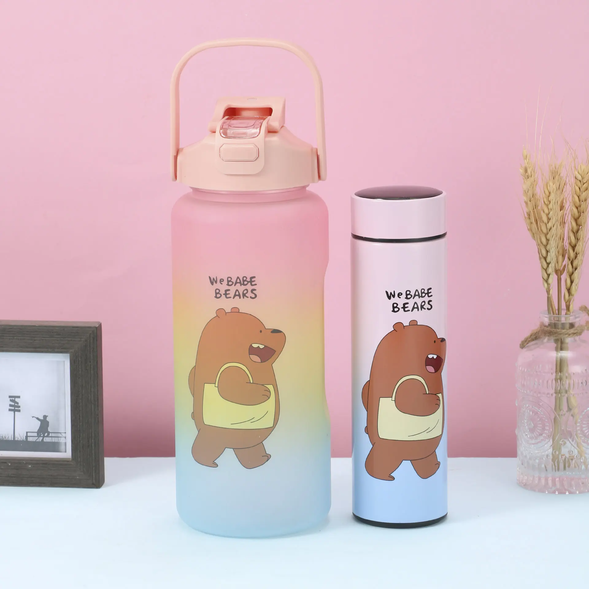 wholesale botella agua 2l water bottle termos de agua gym bottle motivational termos motivacionales gym hot water bottle