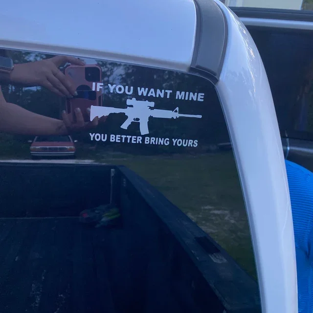 Custom Car Decoration Sticker White Die Cut Vinyl Graphics Window Car decal