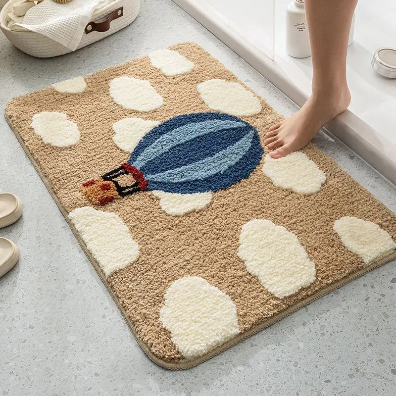 custom made New arrival sunflower bath rug microfiber memory foam bathroom mat set