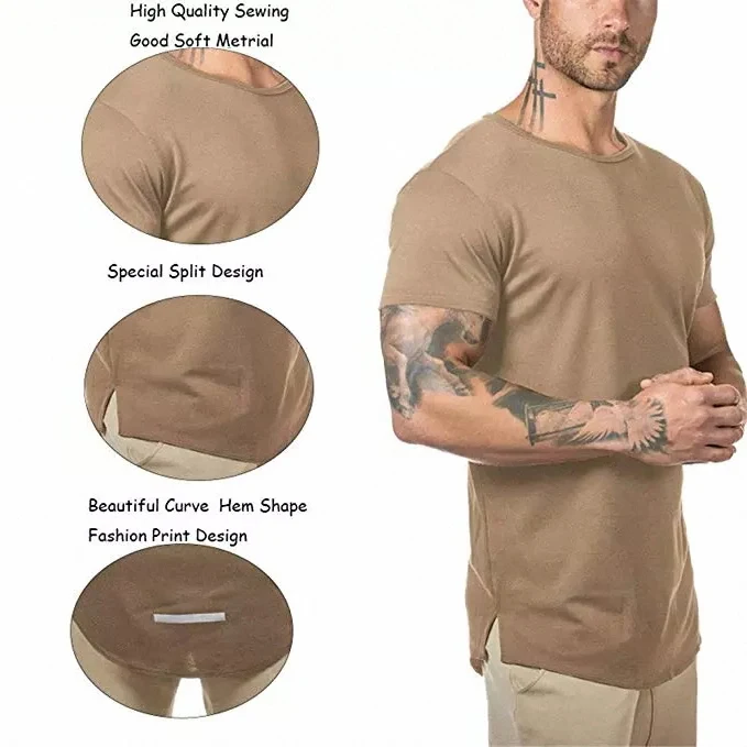 gym clothing men Wholesale custom spandex muscle  fit running fitness workout sport  t-shirt Custom logo  t shirt men