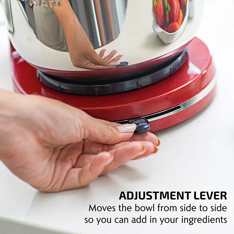 Red 6 Speed Stand Mixer with 3.87 qt Stainless Steel Mixing Bowl Stand Mixer