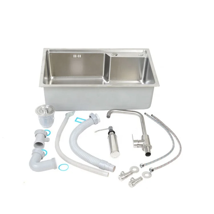 304 Stainless Steel Kitchen Sink Multi function Single Bowl Brushed Top mount Wash Basin For Kitchen Fixture