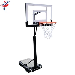 018Q Cheap Professional Adjustable Outdoor Portable Moveable Basketball Hoop Stand In Ground Basketball Ring System