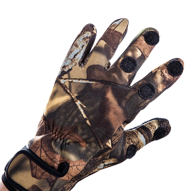  2021 Waterproof Anti Slip Full Finger Camouflage Winter Gear Neoprene Fishing Hunting
