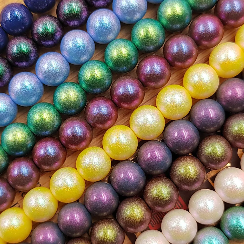 Stock for sale New Arrival 20 colors 8mm Round Beads Blue color loose beads glass Pearl for Jewelry Making