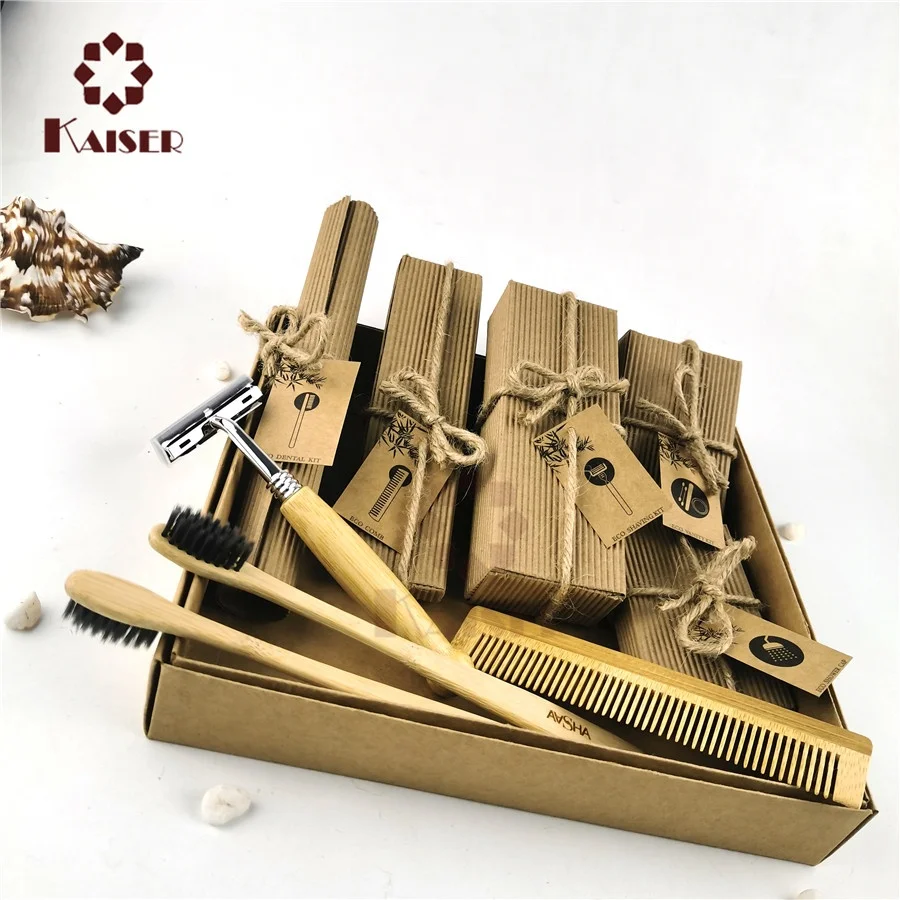 Handmade Eco Friendly Wood Half-moon Wooden Hair Comb Bamboo Wide Tooth Comb Hotel Amenities
