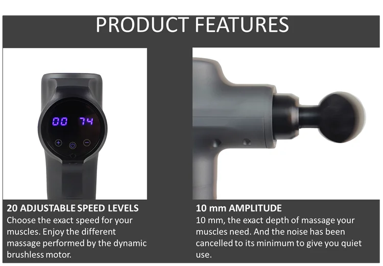 OEM/ODM 6 Speed Cordless Handheld Vibration wireless Strike Deep Tissue Pain Mini Massage Gun
