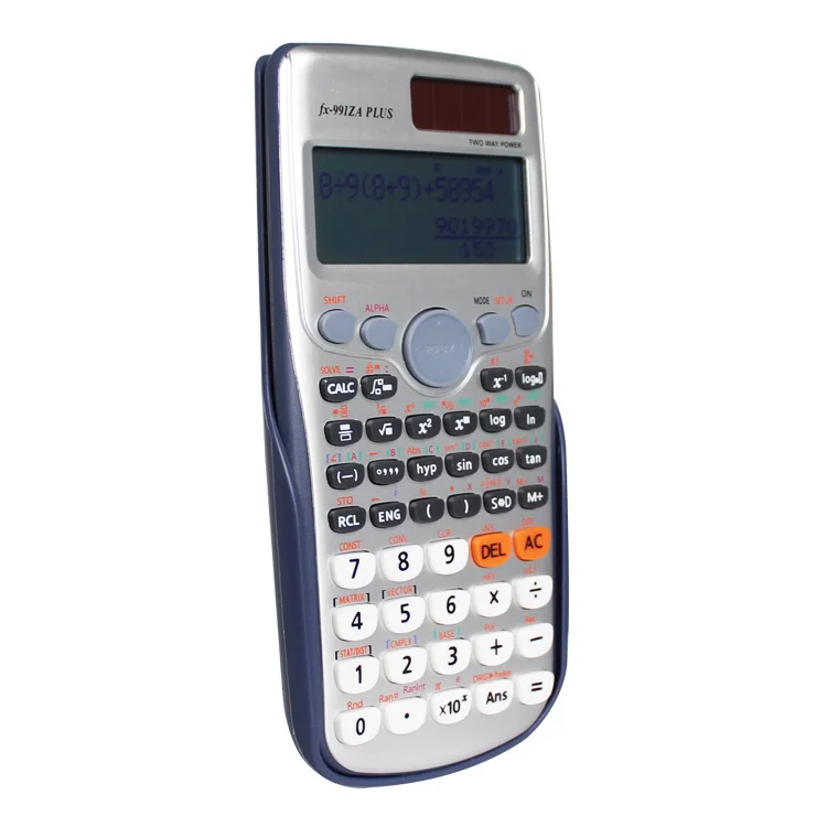 Electronic Desktop 2-Line Display Dual Power Calculator Multifunction Student Examination Scientific Calculator FX-991ZA PLUS