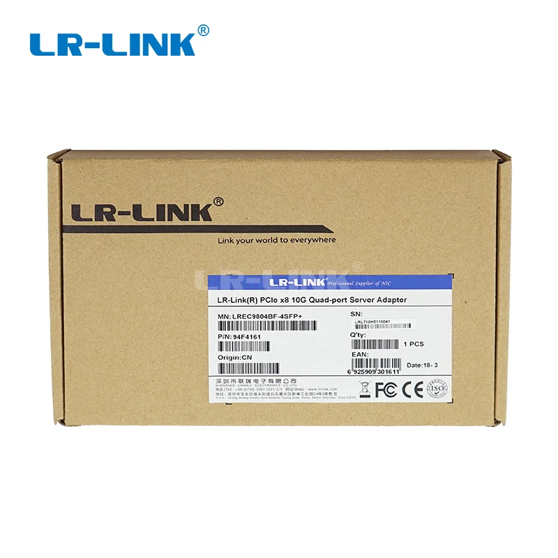  LREC9804BF-4SFP + INTEL XL710 чипсет четырехпортовый 10Gigabit Ethernet волоконно-оптический адаптер сетевой карты