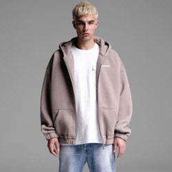Hoodies for Men Casual Solid Simple Basic Zip-up Hoodie Fashion Wholesale Mens Streetwear Hoodie design OEM Custom