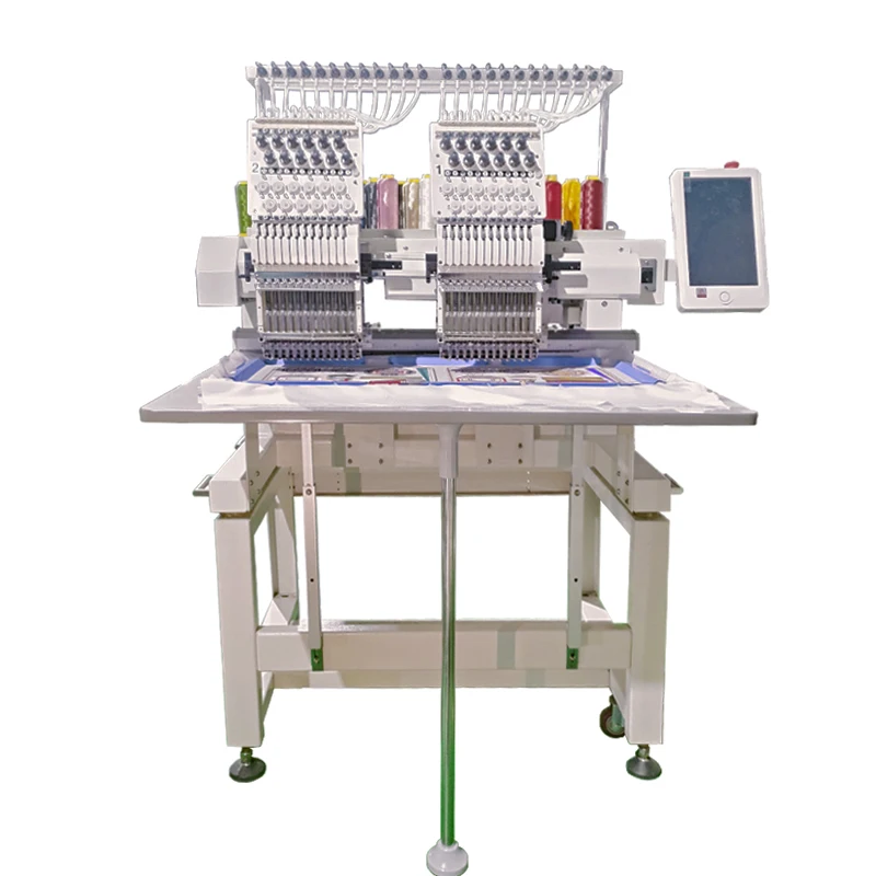1200 RPM high speed brother two head sewing machinery single head programmable embroidery machine for cap shirt