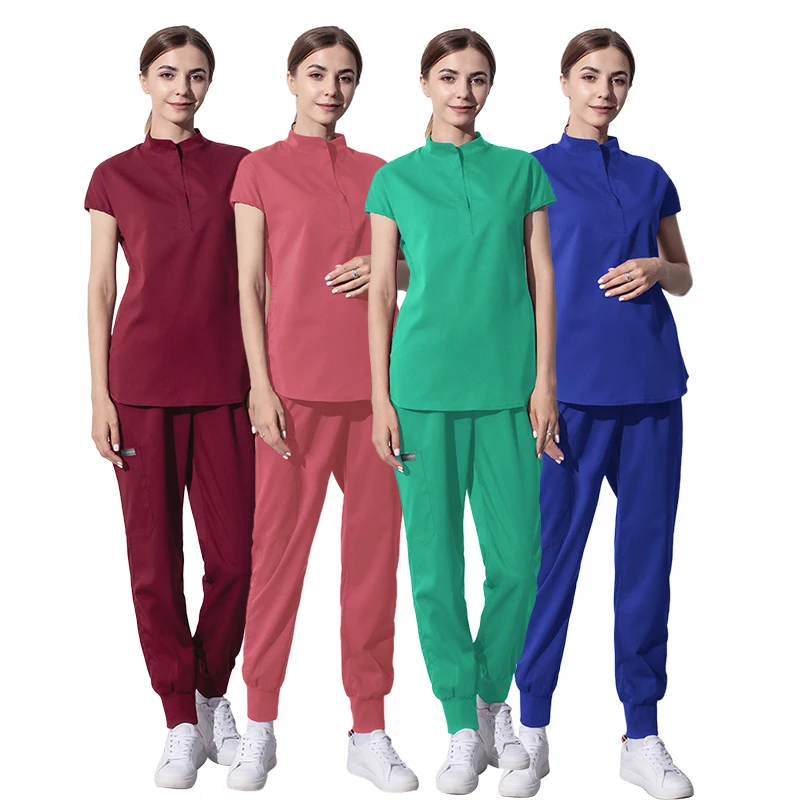 2024 Popular Best Quality Medical Uniforms Women Nursing Waterproof Fashionable Spa Beauty Salon Surgical Uniform Scrub Suits