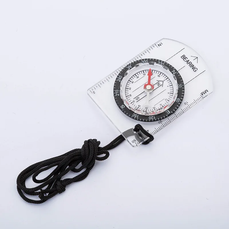 Outdoor Multifunctional Compass Luminous Map Scale Plexiglass Dial Navigation Inch/Cm Ruler Camping/Hiking Gear Accessories