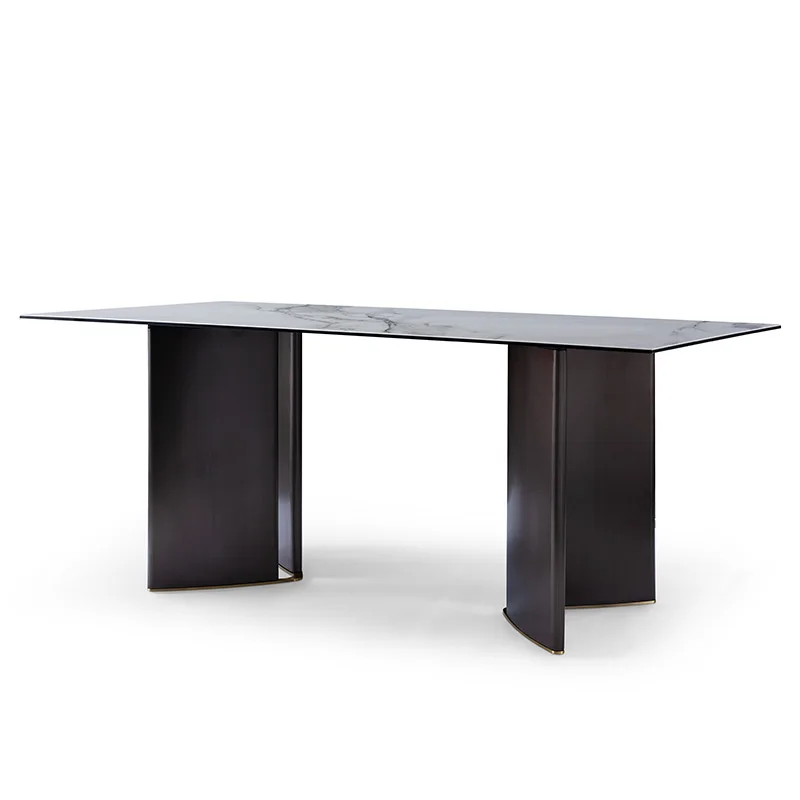 Hot wholesale slate top dining room sets 8 chairs table restaurant furniture luxury dining tables and chairs set for home