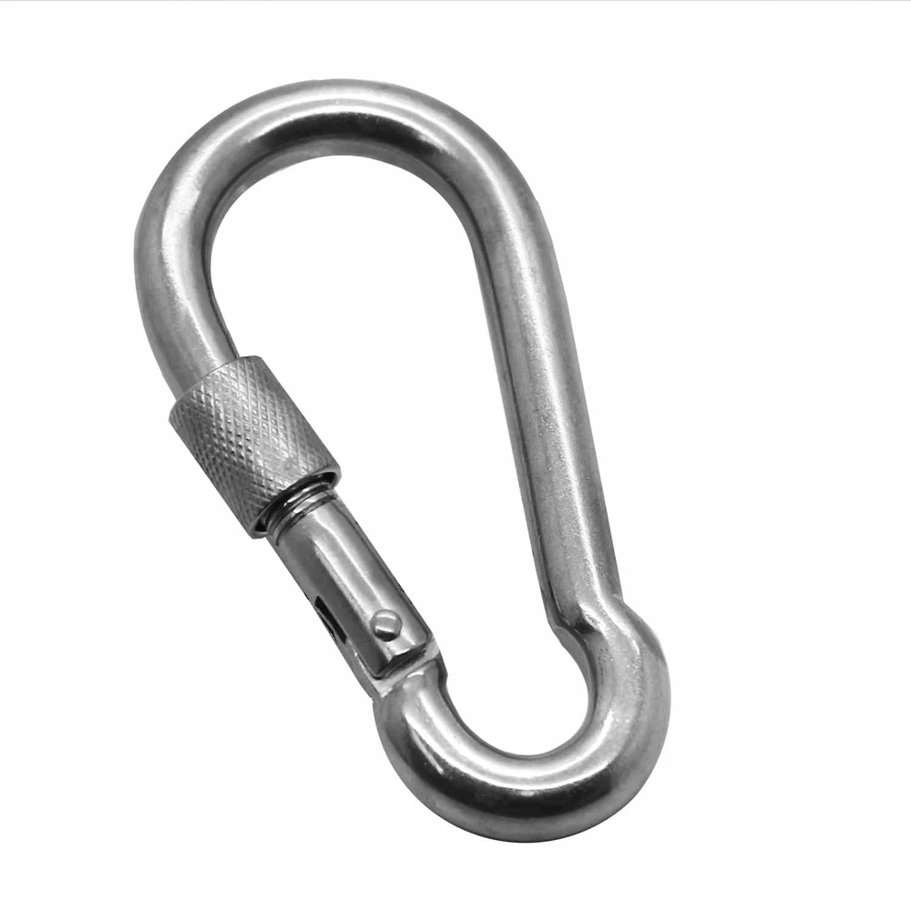 Factory wholesale carabiner safety spring snap hook stainless steel carabiner Hook M4 M5 M6 M7 M8