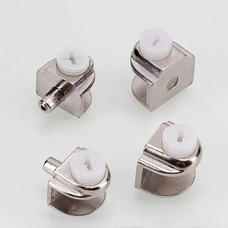 Glass Mirror Clips Duty Shelf Support Panel Bracket 90 Degree Spigot Wood To Furniture Decorative for Glass Shelf and Brackets