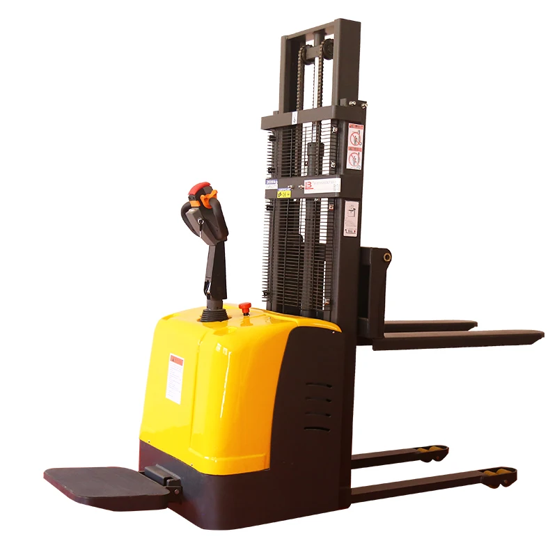 Factory supply electric stacker machinery use for warehouse workshop 1000kg 1500kg fully electric pallet stacker