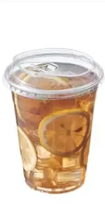 Custom Logo Wholesale Transparent 12oz Juice Smoothie Lemon Tea Disposable Plastic PET Cups With Dome Lids