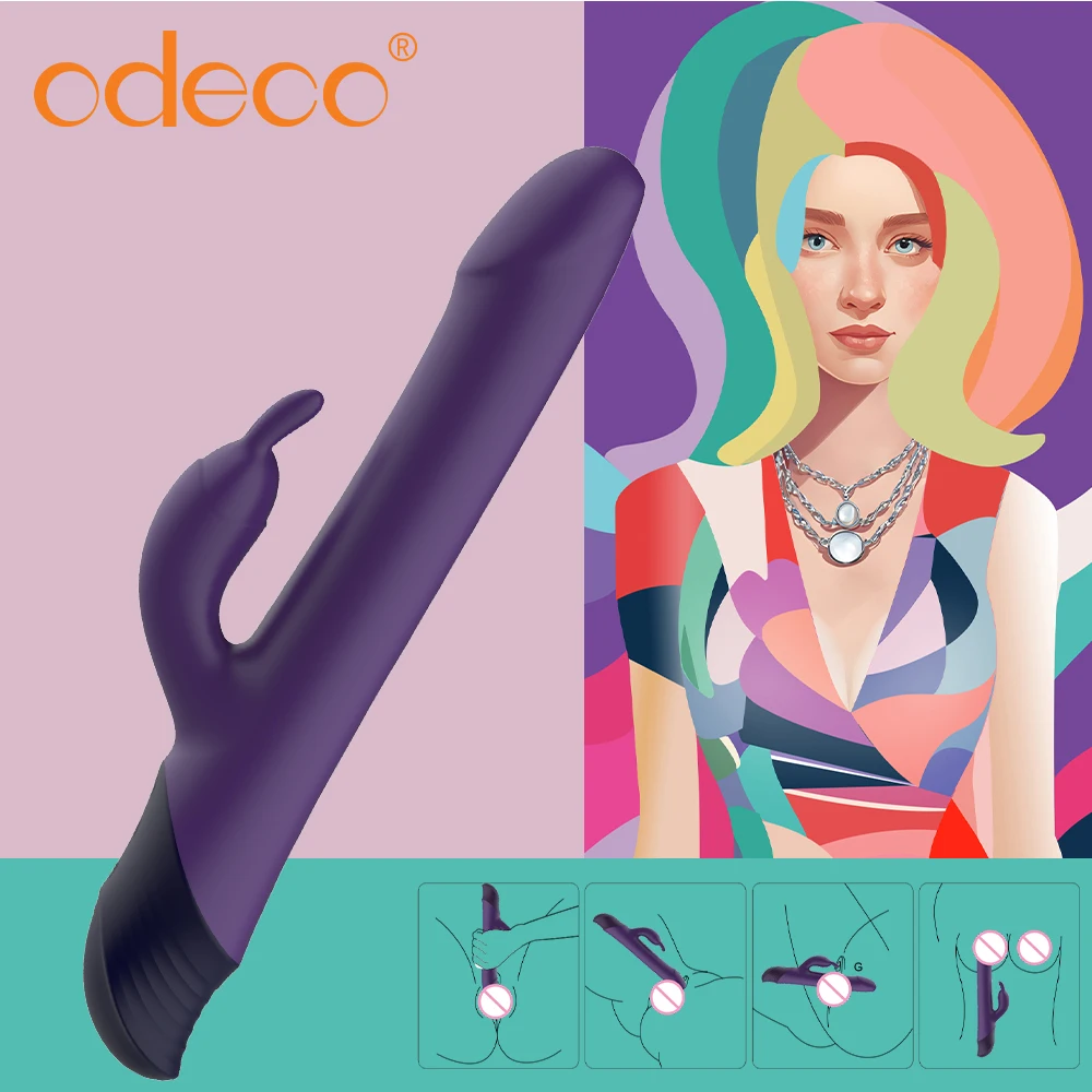 Odeco 3 in 1 Rabbit Vibrator Clitoris Stimulator G-spot consoladores para mujer vibrator for women
