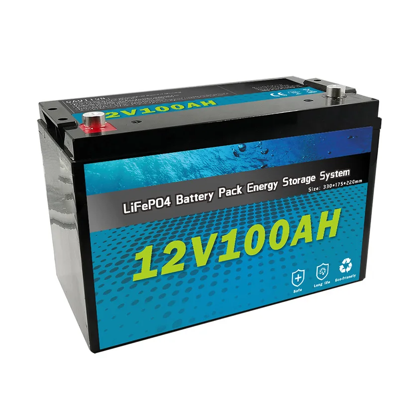 High quality safe Rechargeable 12V 100Ah LiFepO4 lithium ion batteries pack for motor homes EV car