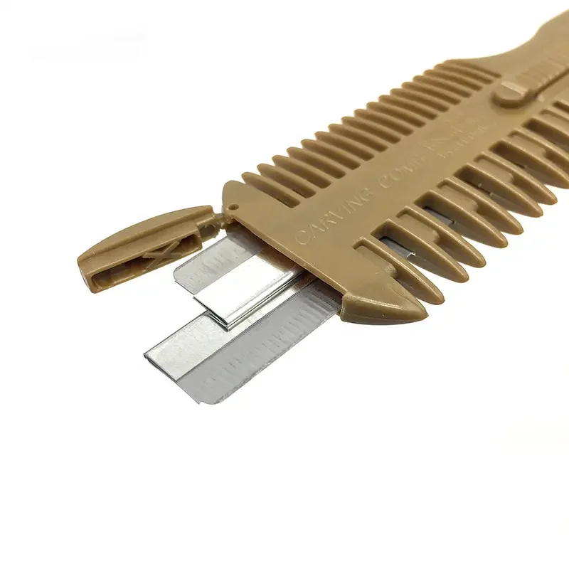 Hair Cutting Razor Comb Double Edged Hair Cutting Razor Comb Gold Comb With Razor