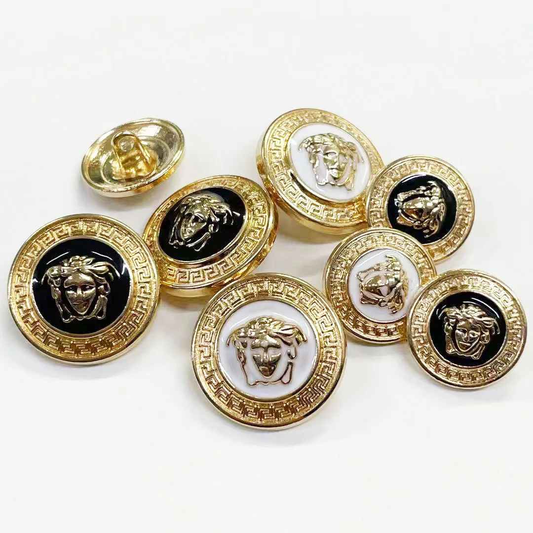 High Quality  Custom Shank luxury button Metal Color For Clothes Plastic Fashion Designs Gold Pearl Button