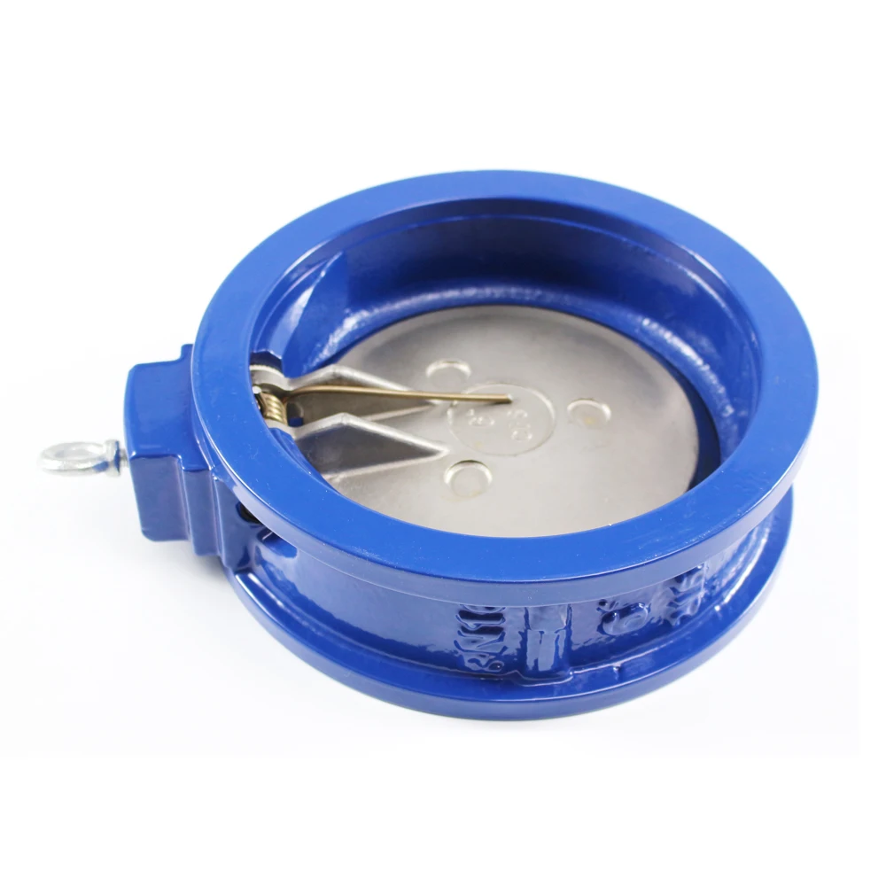 single plate ductile iron universal vertical wafer butterfly flap type check valves
