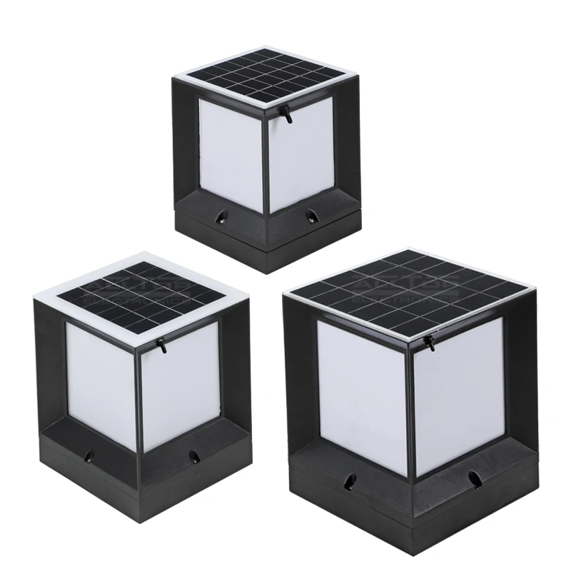 ALLTOP New design aluminum garden landscape 3w 5w 10w outdoor solar led pillar light