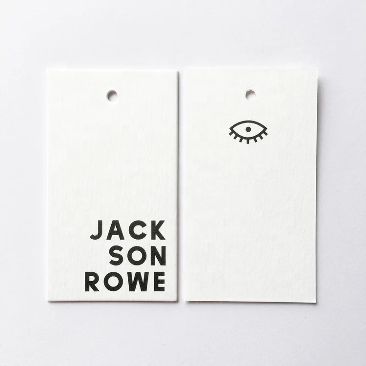 700gsm white cotton paper hang tags string for clothing tags printing custom tags