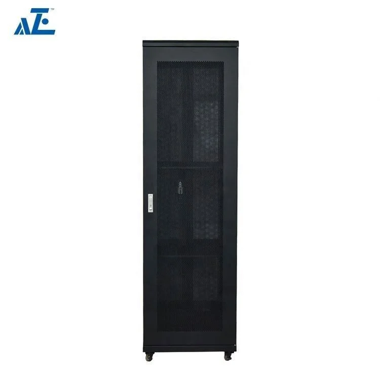 AZE 42U 45U Floor Standing Network Cabinet Rack Server Box Enclosure with Locking Front Glass Door 1200mm Deep