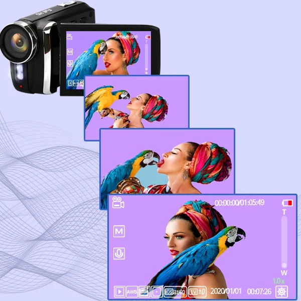 ODM Factory Price 1080P Digital Video Camera Camcorder Multiple Features Beauty Filters Student Digital Video Kids Camera