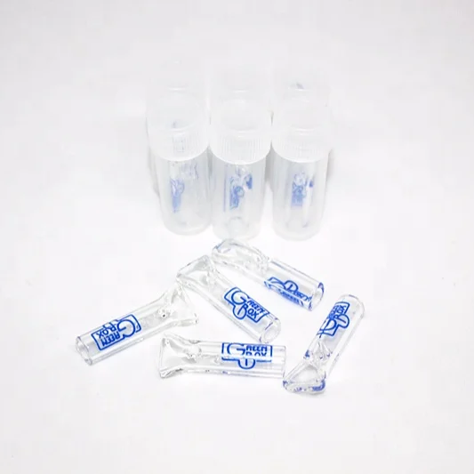 Clear flat glass filter tips 8mm rolling paper tips customize logo glass smoke tips/pipe