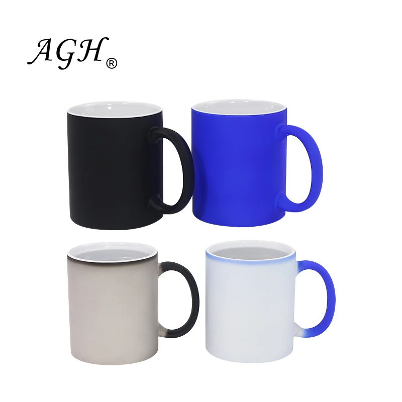 USA Warehouse 11oz sublimation DIY blanks HOT WATER color changing coffee milk ceramic mug for office school party
