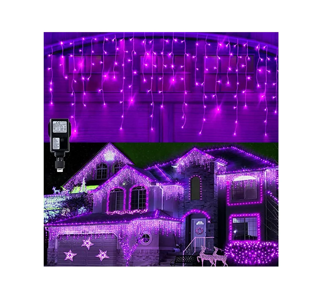 10M 400 LED 75 strings  Icicle decoration waterfall light low power 8 Modes Waterproof led christmas lights