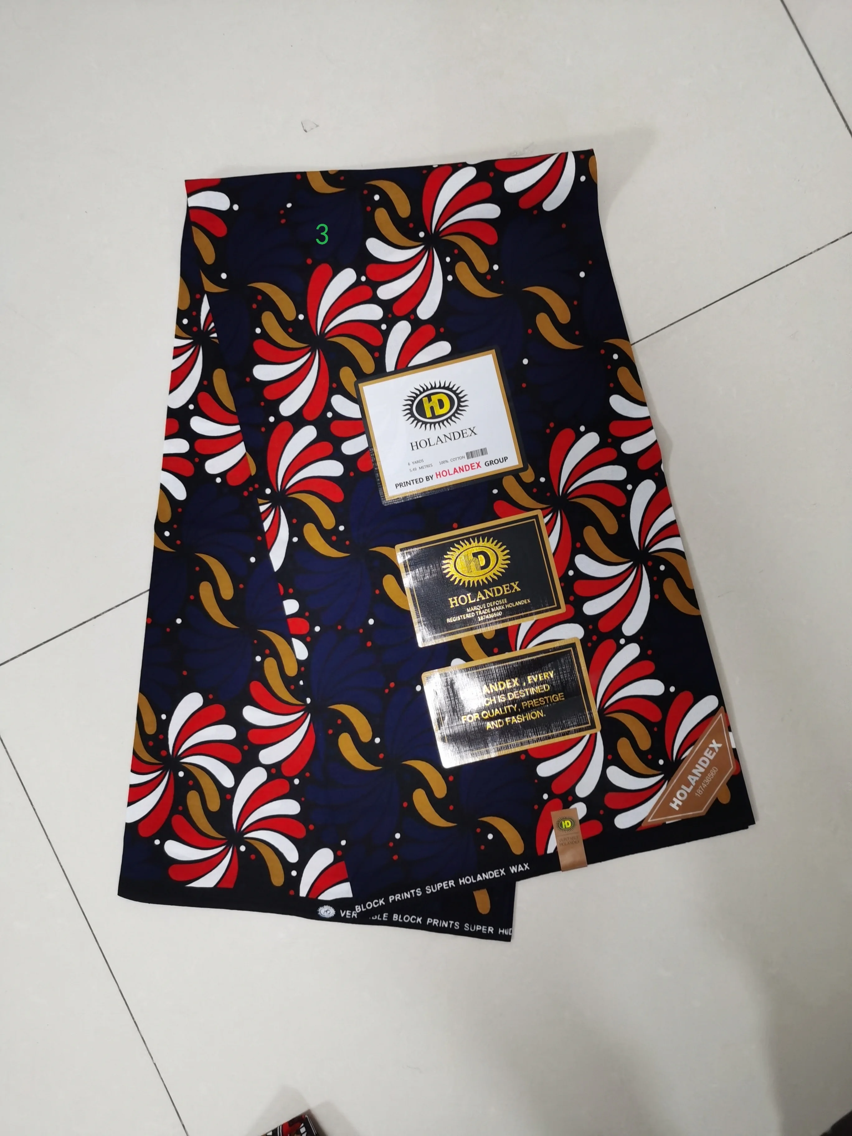 ACI Ankara Fabric African Wax Print 100% Cotton Nigeria Real Wax Print Fabric African Tissus Wax 6 Yards/Piece For Wedding Dress
