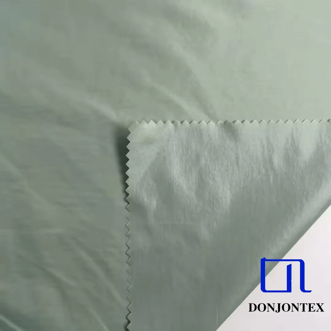 Ultra Lightweight  Windproof Breathable 15D Crepe Matte Wrinkle Nylon Fabric for Girls Sportswear and Garments