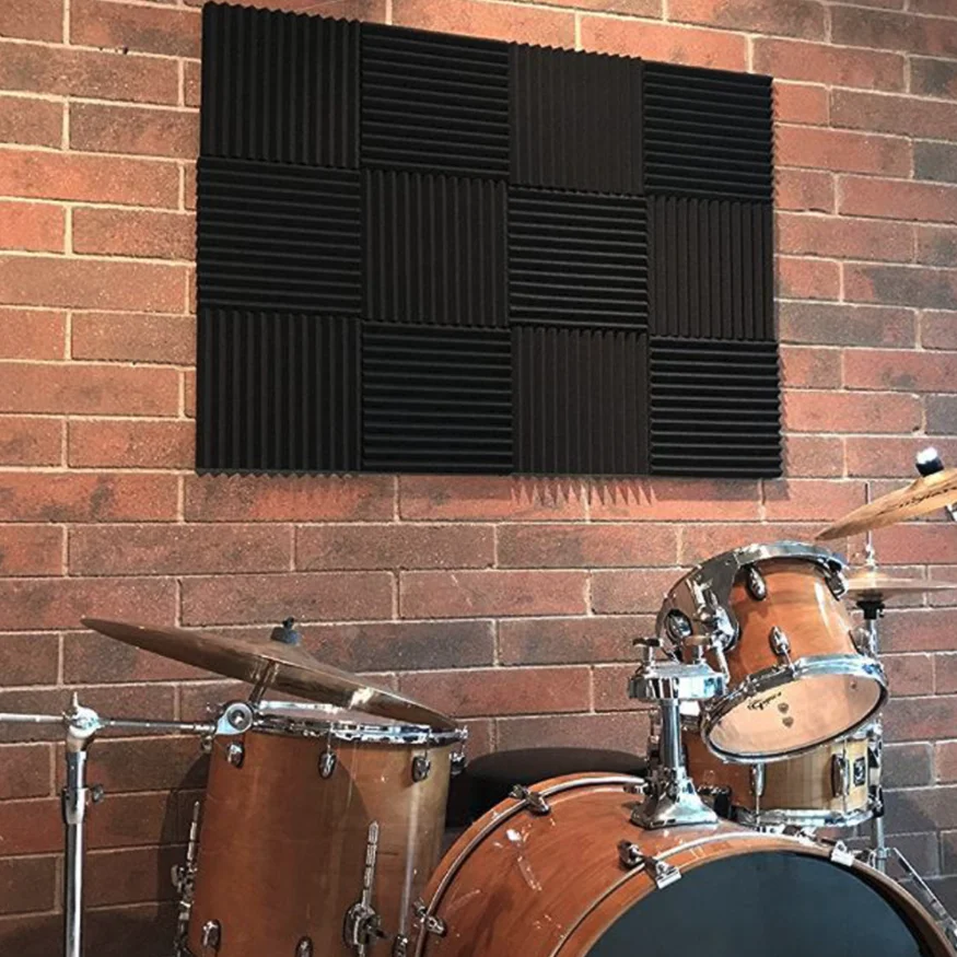 Wedge Acoustic Foam Panel Soundproofing Foam Panel Office Studio Acoustic Wedge Foam Wall Coverings Soundproof