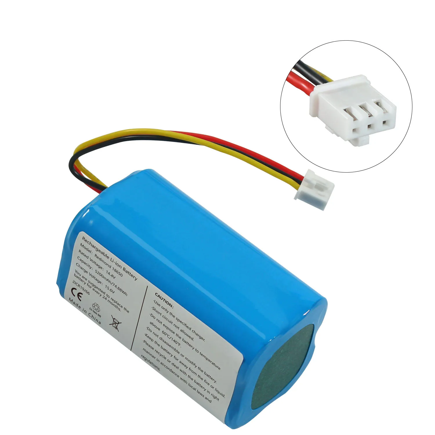 14.4v 5200mah 18650 4S2P Vacuum Cleaner Battery for Redmond Sweeper lithium-ion battery pack
