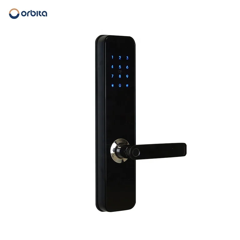 Умный дверной замок P7021 TTlock Tuya дистанционное управление Wi-Fi биометрическая ручка с кодом пароля со сканером отпечатка